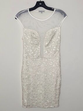 Charlotte Russe White Floral Lace Mini Dress